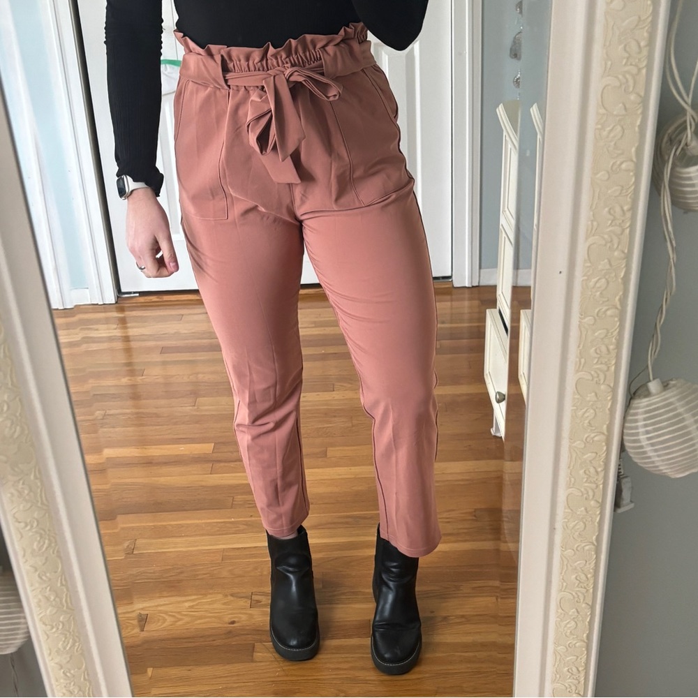 Gracie Karin High Waisted Paper Bag Pant